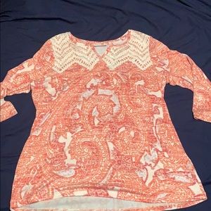 Tunic with cute yoke NWOT